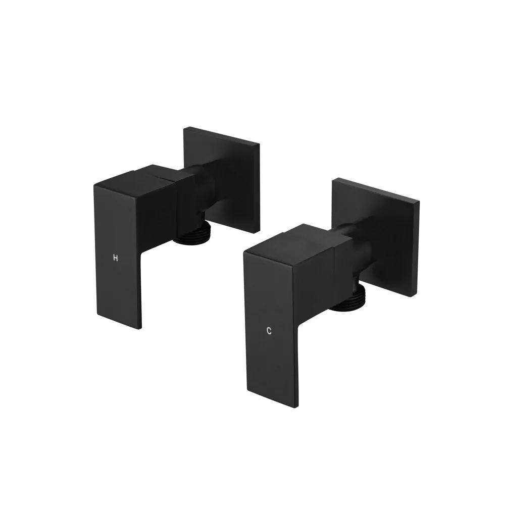 Washing Machine Stops Square
Quarter Turn Electroplated
Matt Black
