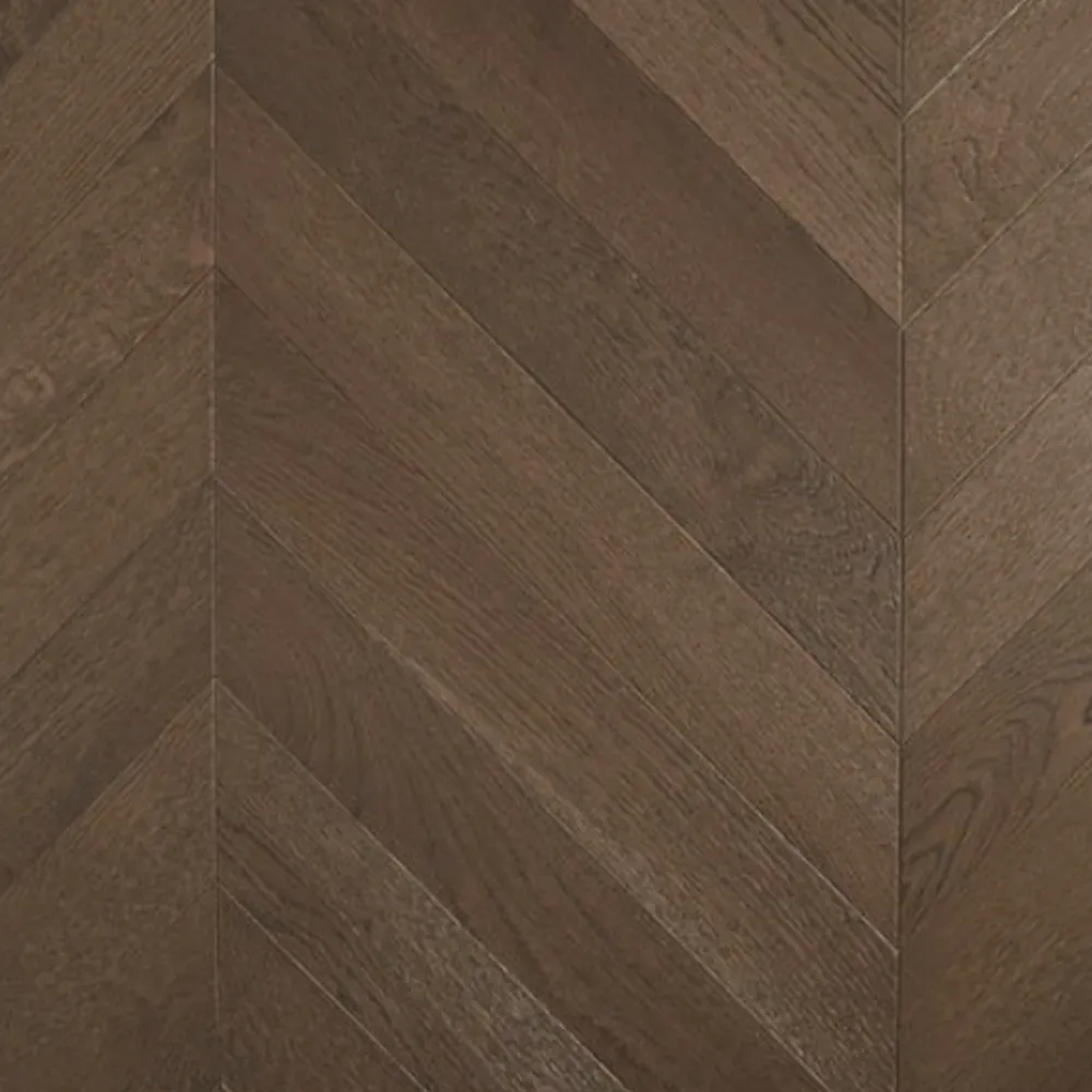 De Marque Oak Parquetry T&G Chevron Dark Brown