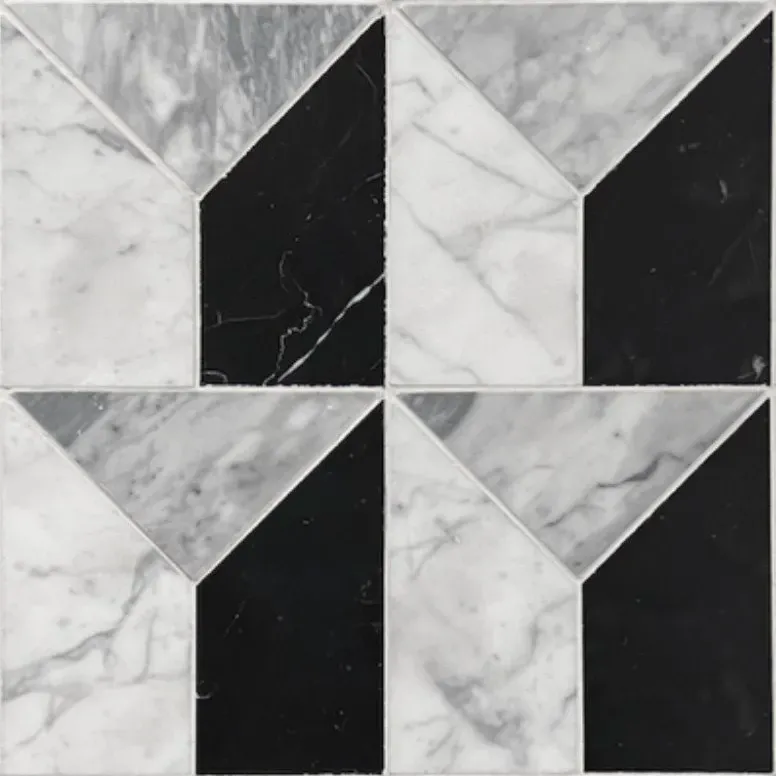 Art Deco Bardiglio + Nero Sheet Size306x306x7mm