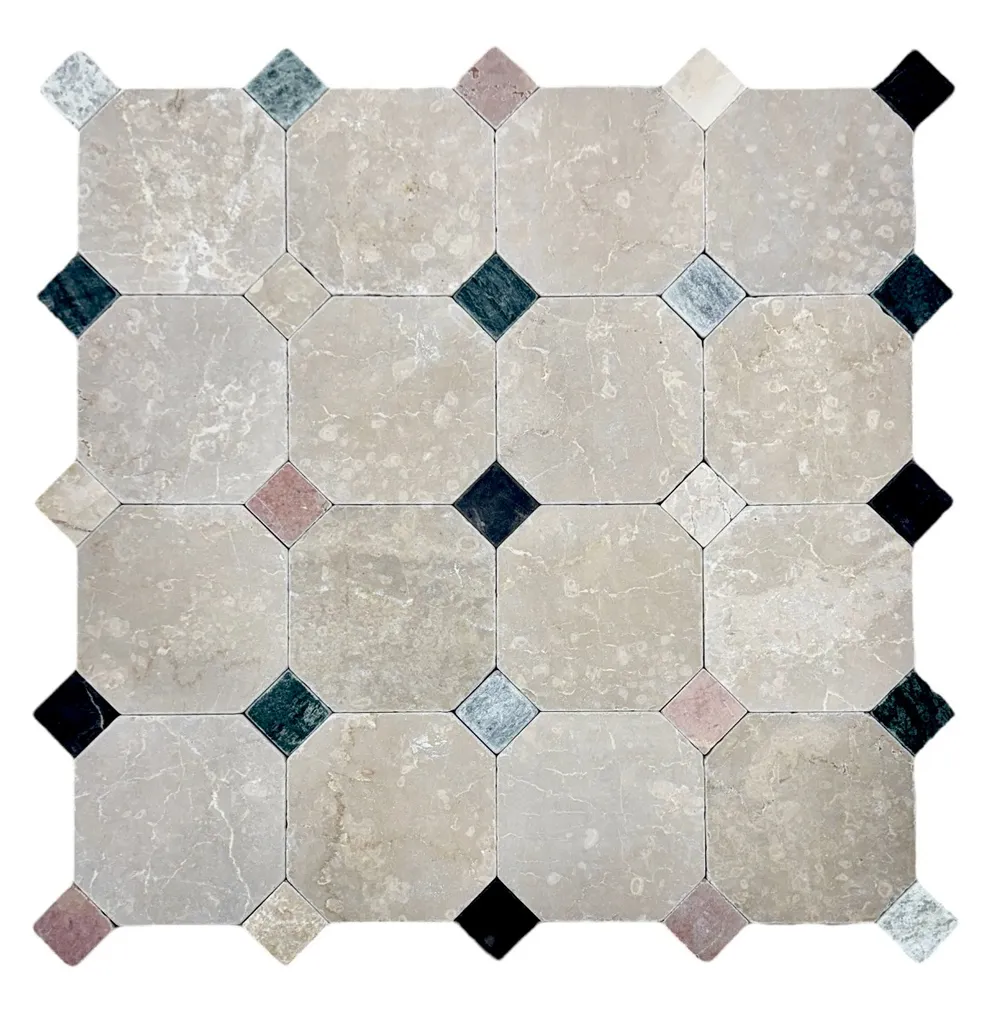 Botticino Octagon 150 Tumbled