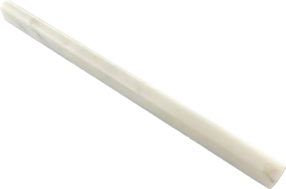 Calacatta Pencil Capping Honed Chip Size 305x15x19mm. Item Sold Per Piece