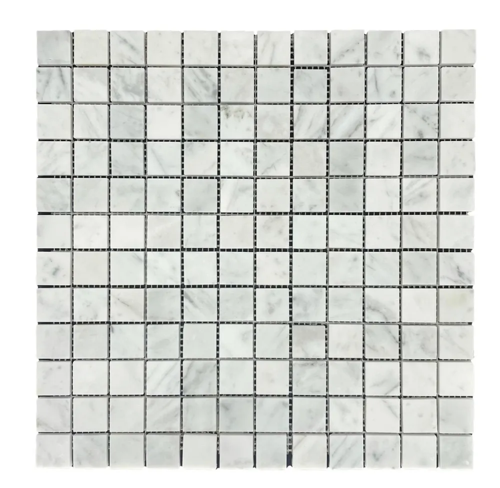 Carrara Square 23 Honed Chip Size 23x23mm Sheet Size 300x300x7mm