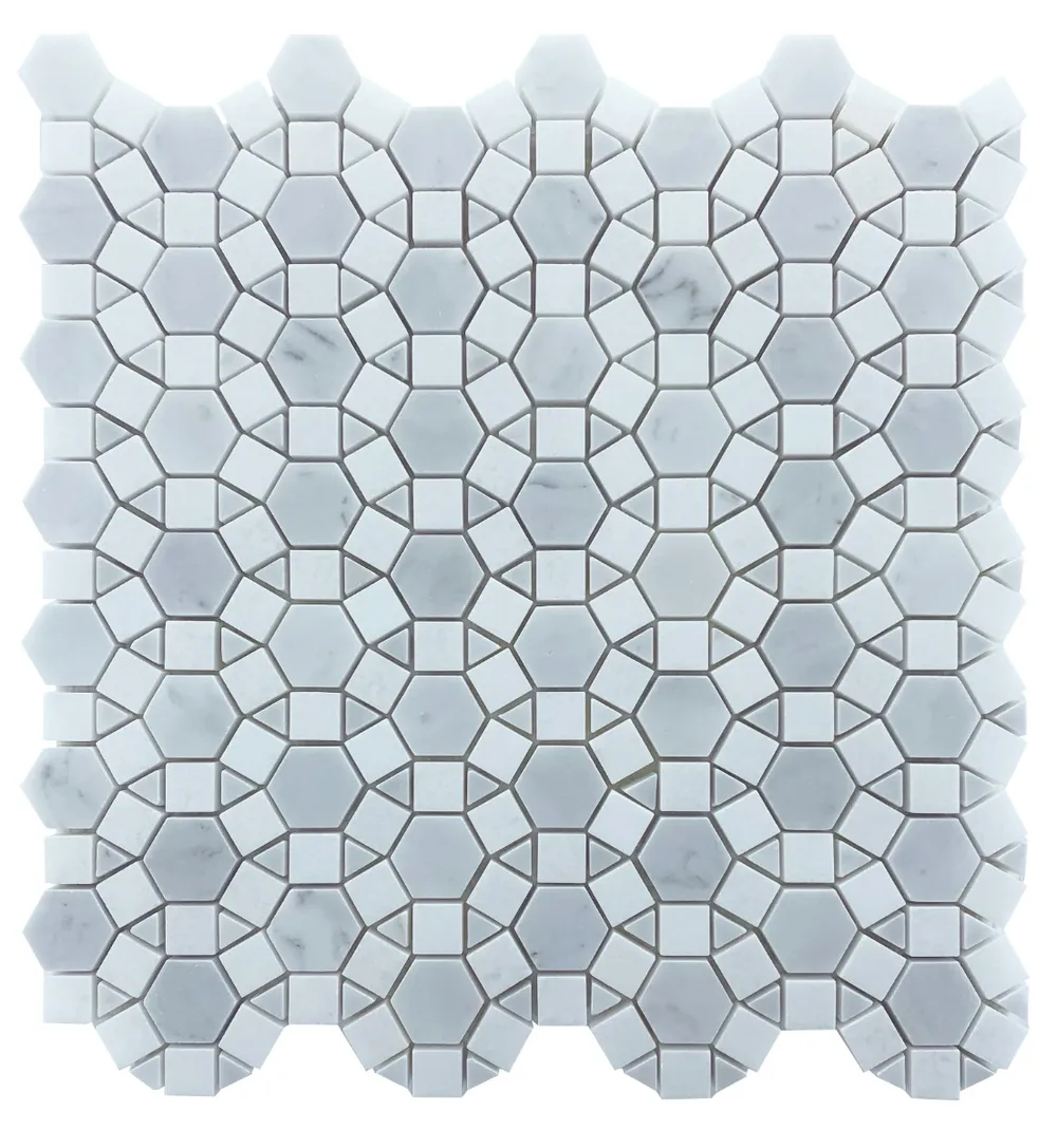 Castle Carrara Honed Thassos Honed  Chip Size 60x60mm Sheet Size 305x305x7mm