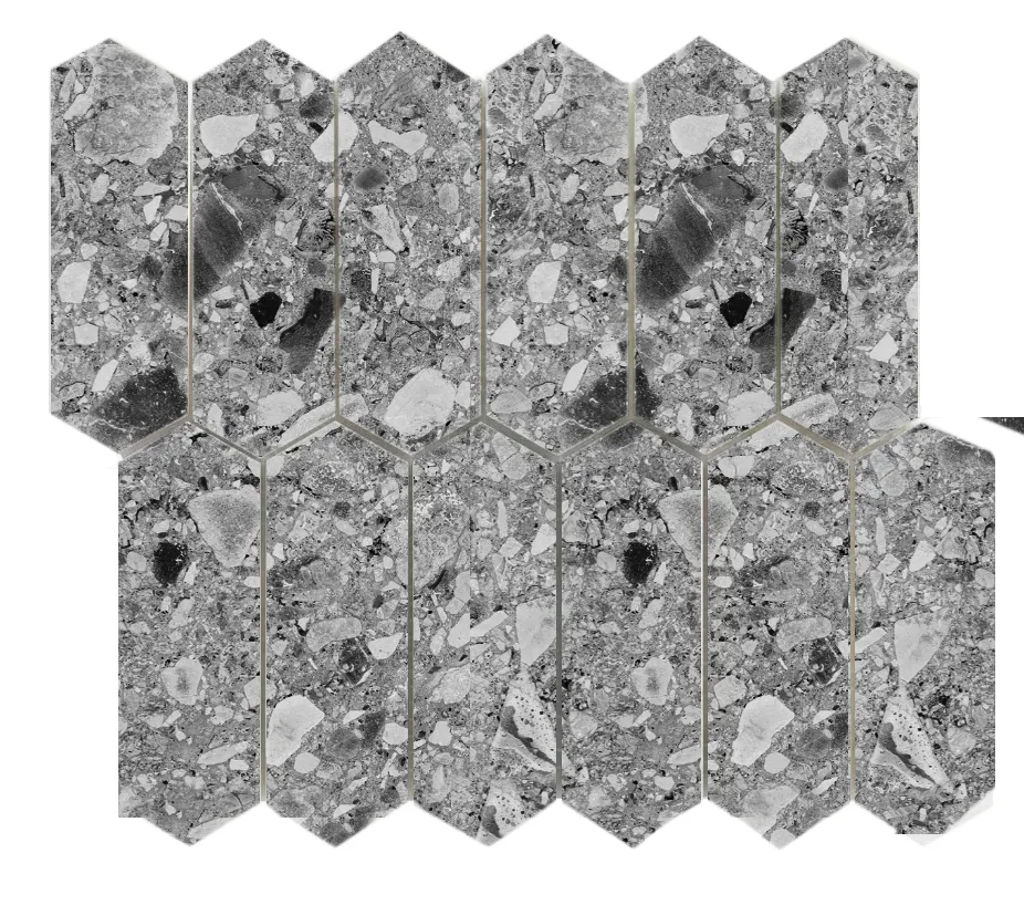 Ceppo Stone Dark Picket Mosaic SurfaceTec