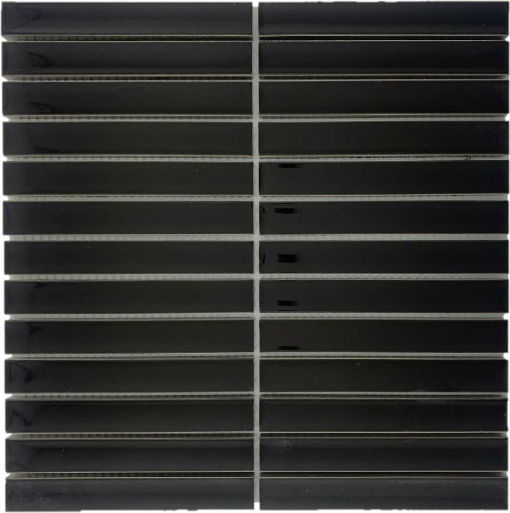 Concave Black Gloss Stack Chip Size 20x145x8mm Sheet Size 299x296mm