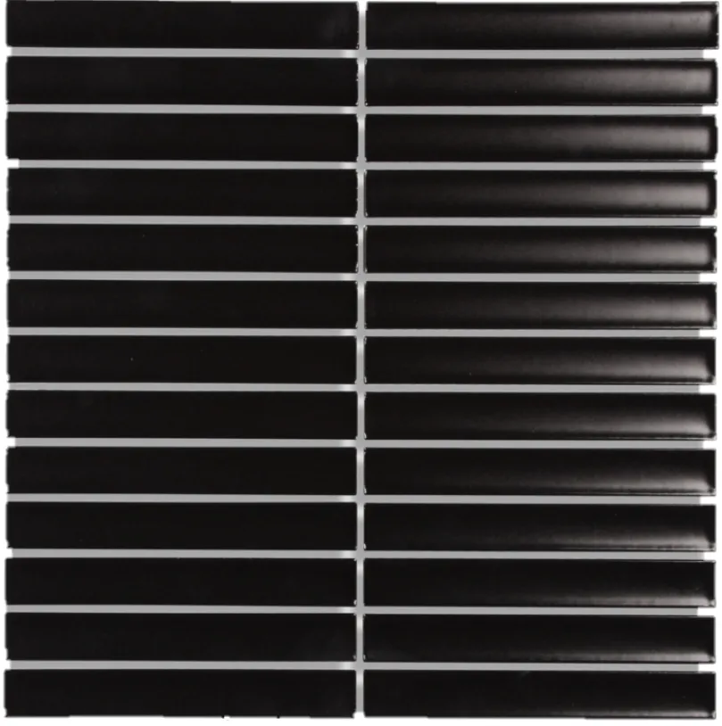 Concave Black Matt Stack Chip Size 20x145x8mm Sheet Size 299x296mm