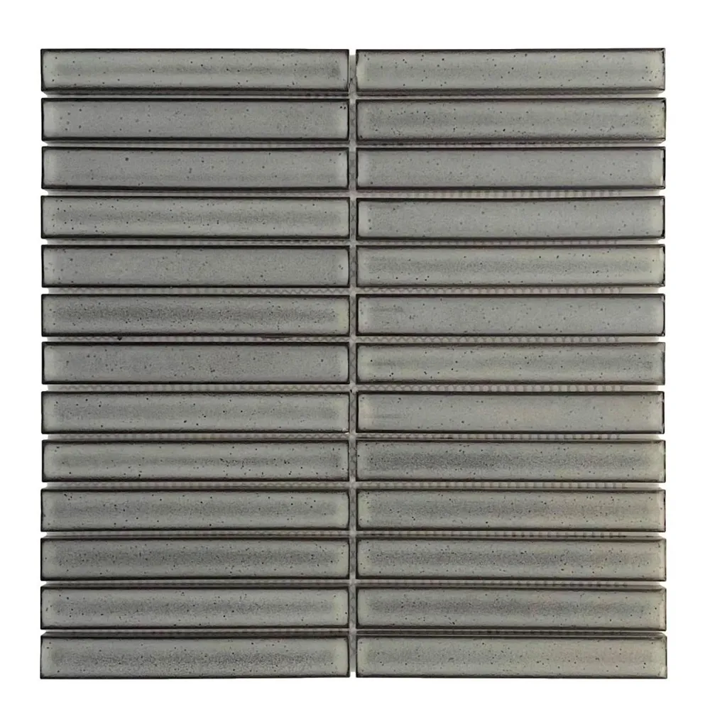 Concave Grey Stack Gloss Chip Size 20x145x8mm Sheet Size 299x296mm
