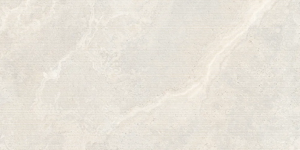 Crown Travertine White Structured Decor