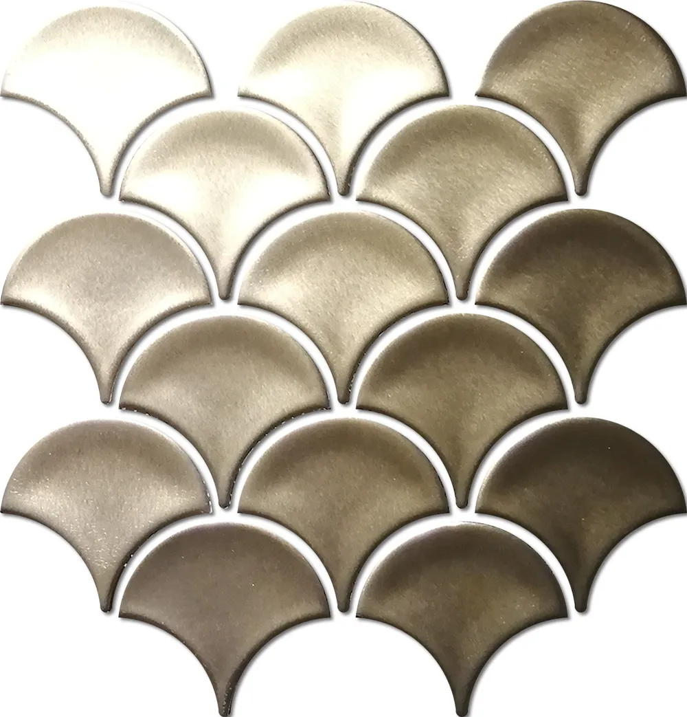 Fishscale Bronze Metallic Chip Size 95x86 Sheet Size 259x273mm