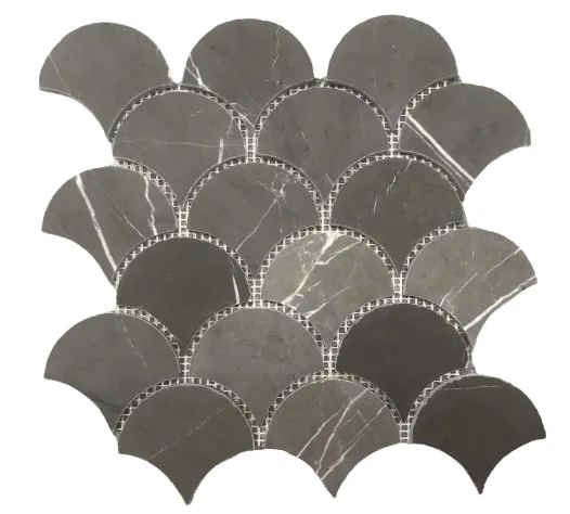 Fishscale Pietra Grey Honed Chip Size 67x79x7mm Sheet Size 246x247x7mm