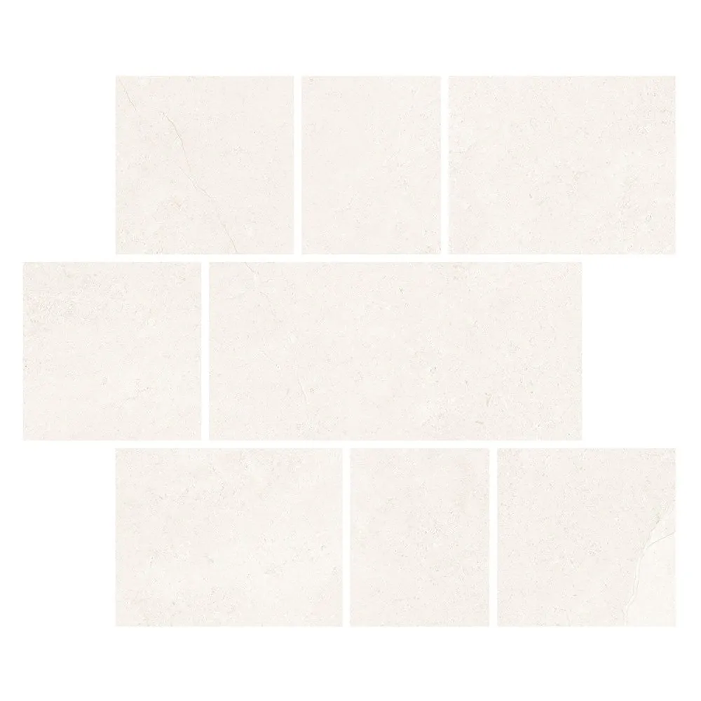 French Alps Cloud White Stax Mosaic