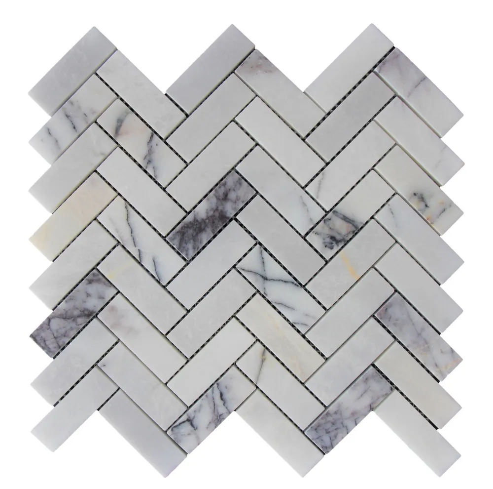 Herringbone New York Honed Chip Size 25x75x7mm Sheet Size 325x305mm