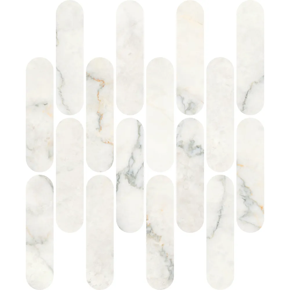 Kaolin Calacatta Nuvola Mosaic-Oveletti SilkTec