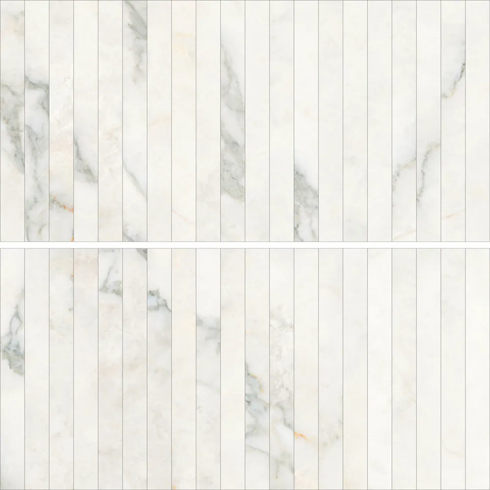 Kaolin Calacatta Nuvola Mosaic-Stix KitKat SilkTec