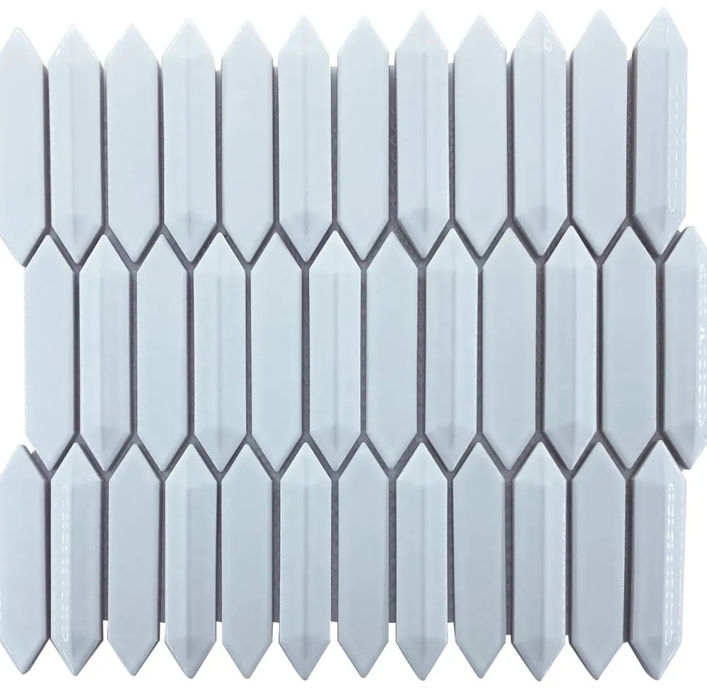 Long Hex White Gloss Chip Size 50x150  Sheet Size 312x285mm
