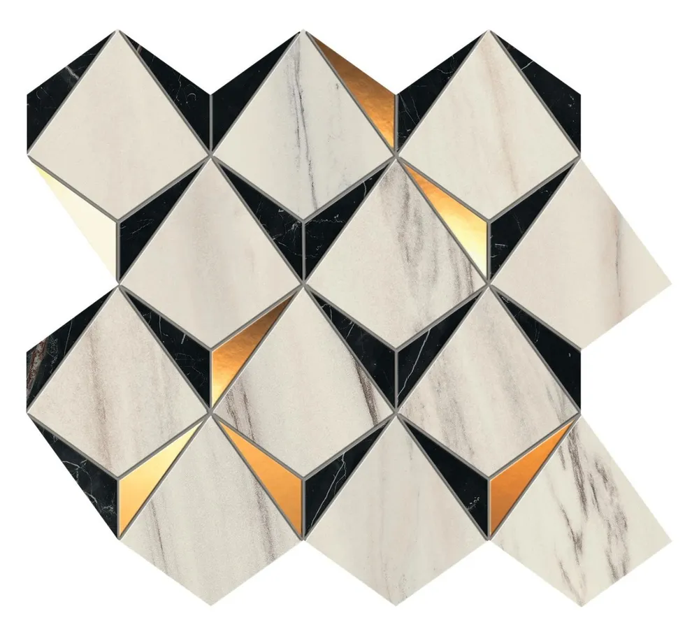 Marvel Dream Bianco-Black Diamond Mosaic