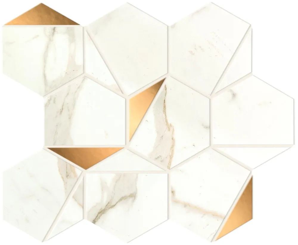 Marvel Shine Calacatta Prestigio Gold Hex Silk