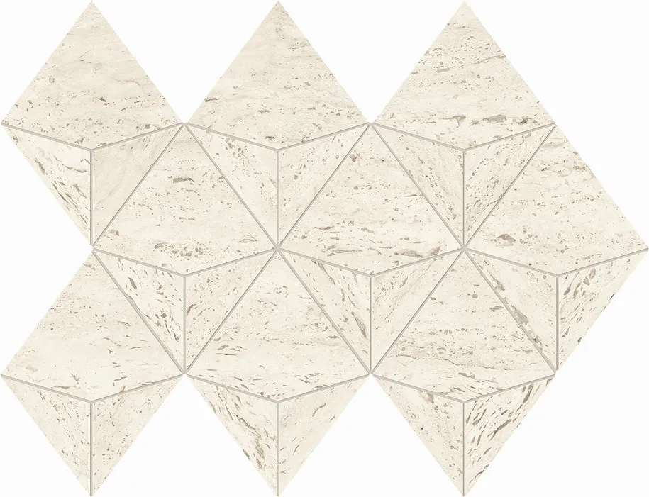 Marvel Travertine White Mosaico Origami