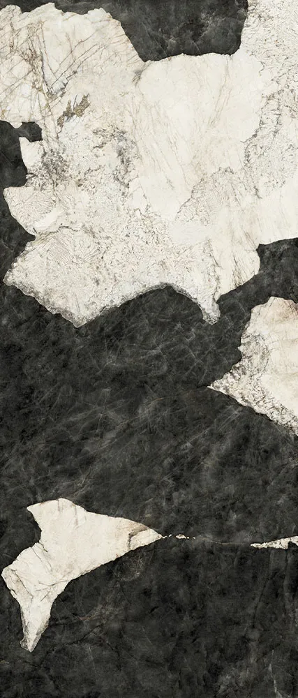 Megaslim Slab Magma Black&White Polished
