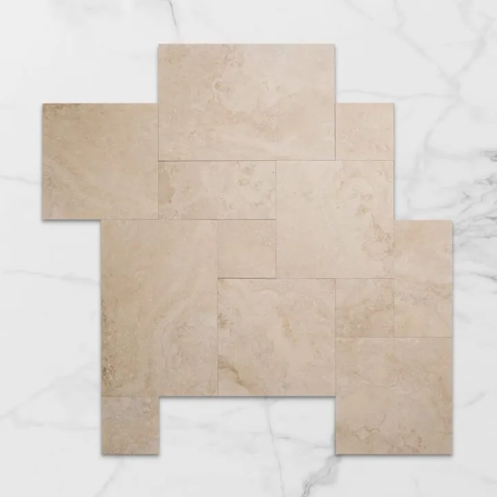 Norcia Beige Cross Cut In Out French Pattern