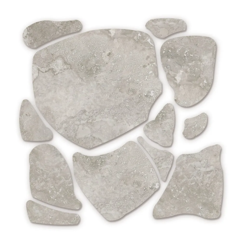 Norcia Grey Cross Cut In Out Crazy Pave Pattern