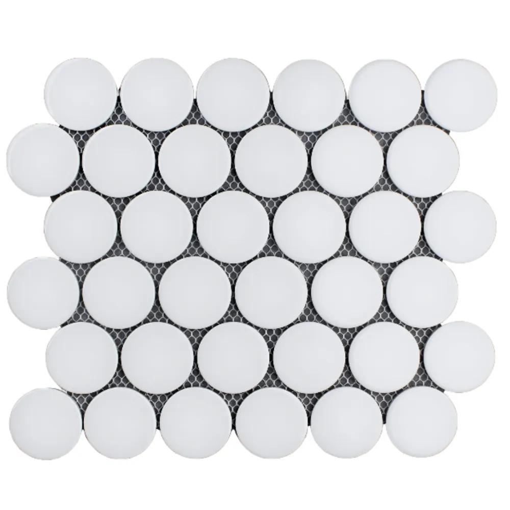 Penny Rounds White Gloss Chip Size 48x5mm Sheet Size 300x268mm