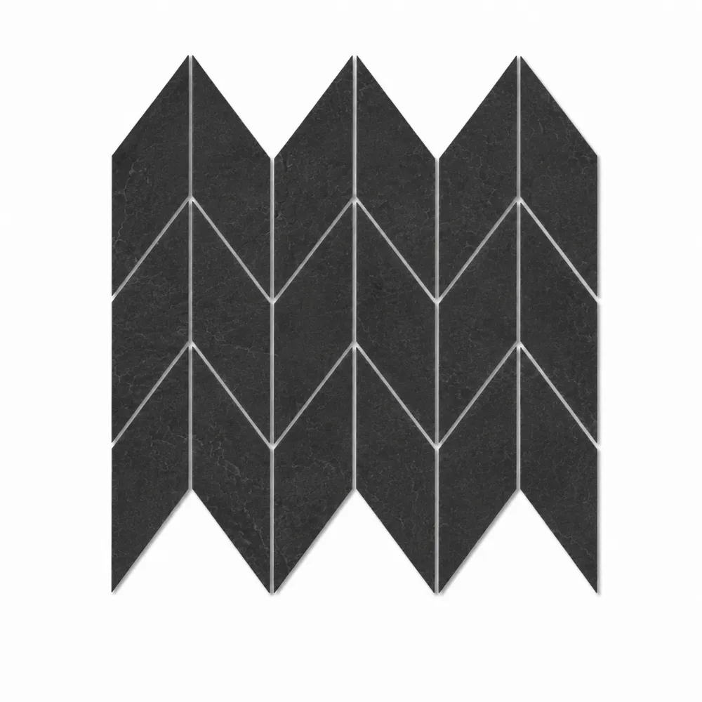 Pietra Black Matt Chevron