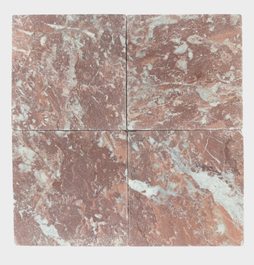 Red Rose Square Tumbled