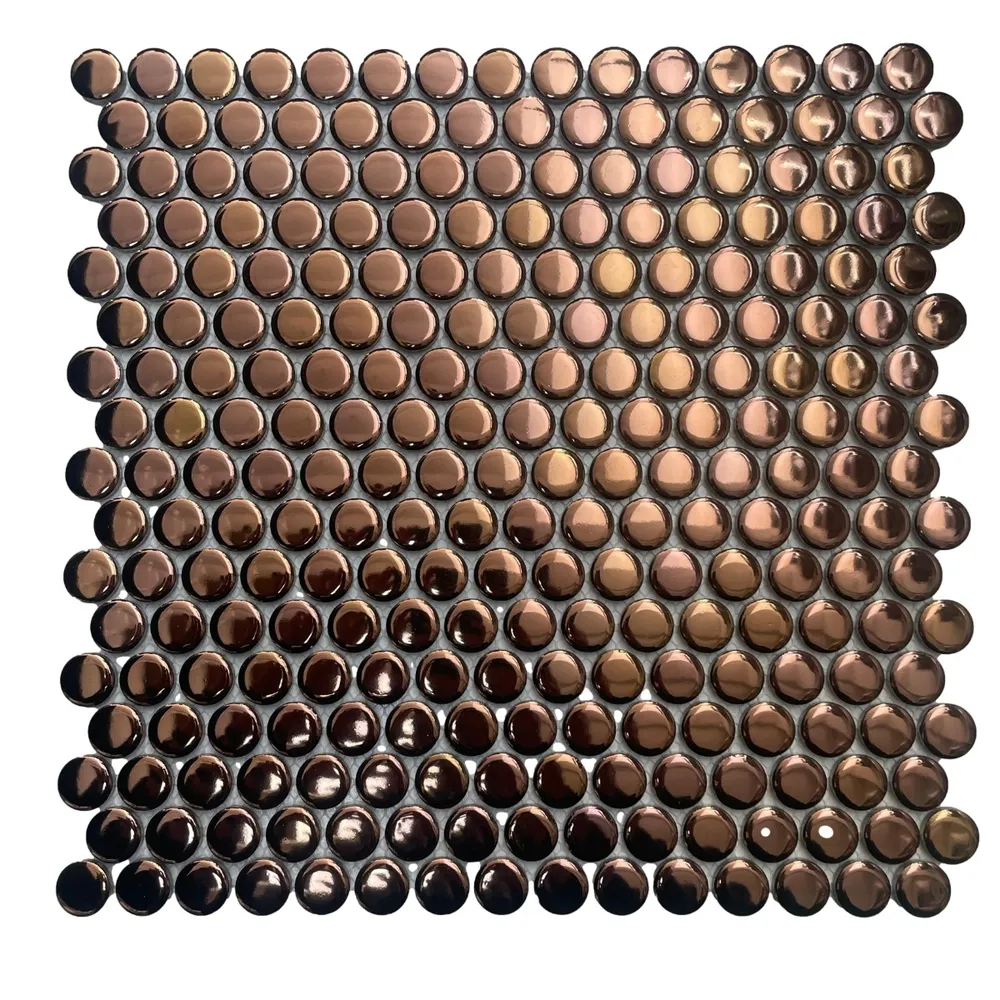 Rosegold Penny Round Mosaic 19mm Sheet Size 310x315mm