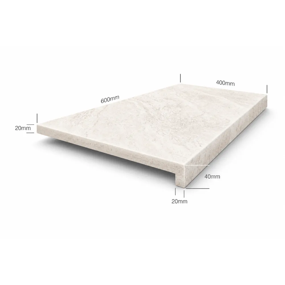 Santa Monica Ivory Drop Edge Bullnose
