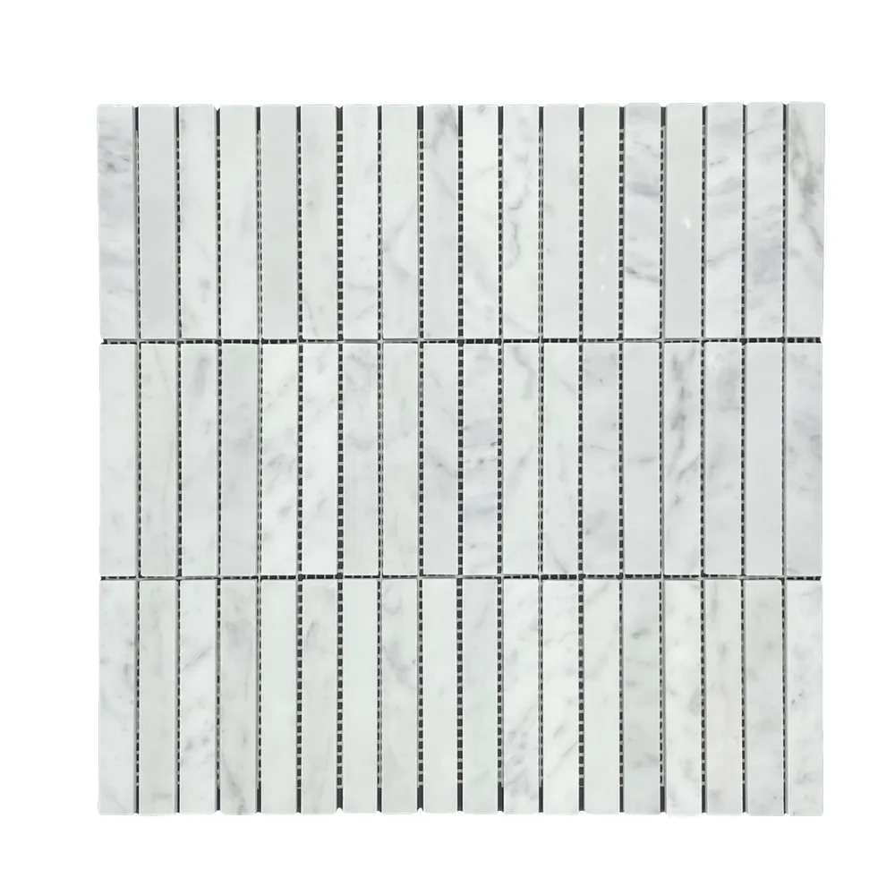 Stack Carrara Honed Chip Size 15x98x7mm Sheet Size 298x304x7mm