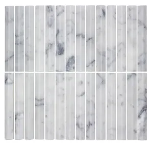 Stone Sticks Cararra Honed Mosaics