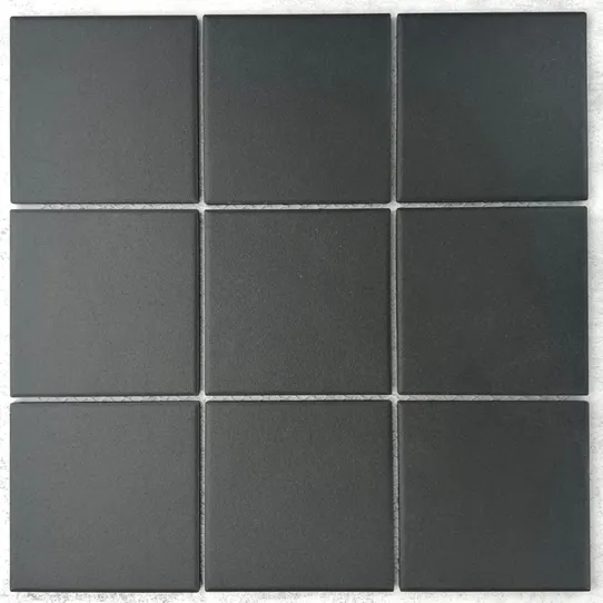 Unglazed Series Black Square Chip Size 48x48x5mm Sheet Size 306x606mm