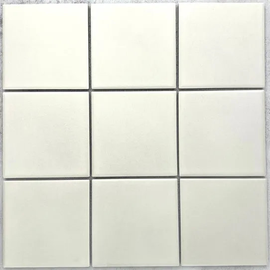 Unglazed Series Off White Square Chip Size 48x48x5mm Sheet Size 306x606mm